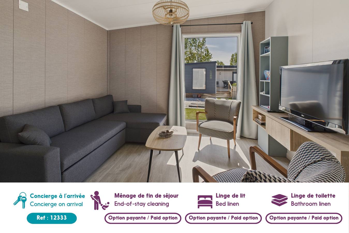 Chalet neuf pour 6 avec piscine chauffée à l'année in Saint-Gilles-Croix-de-Vie, Valle del Loira