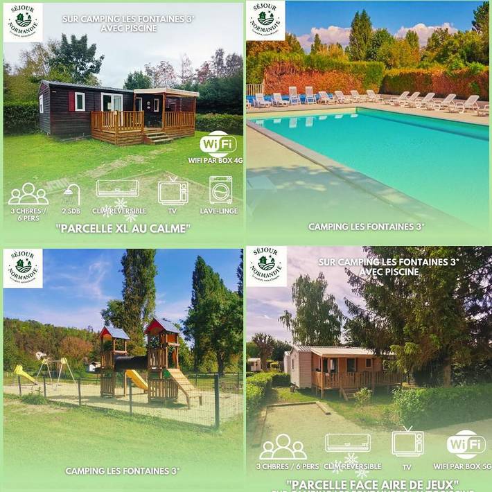 Parc de vacances pour 6 personnes, avec piscine et jardin, animaux acceptés à Ivry-la-Bataille