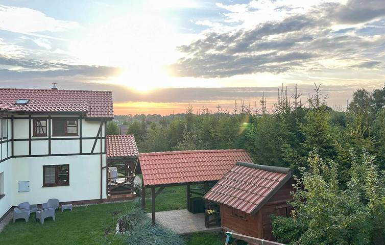 Dom dla 6 osób, z taras i widok w Dębina