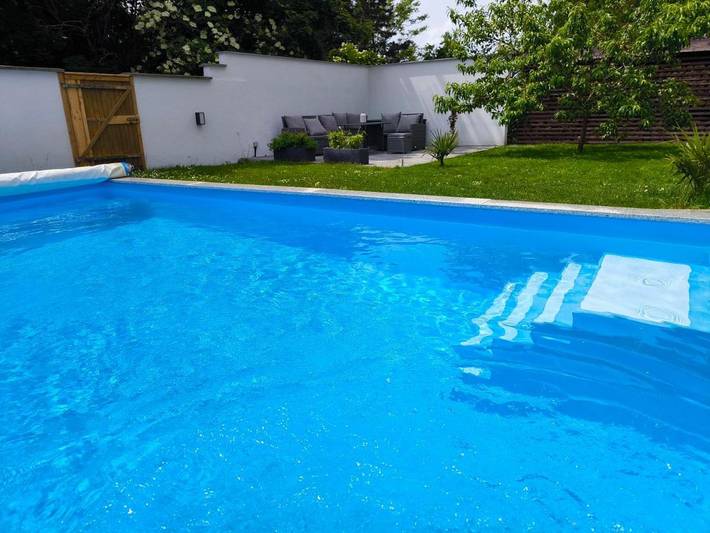 Ferienhaus für 5 Personen, mit Pool und Garten sowie Ausblick, mit Haustier in Sachsen-Anhalt