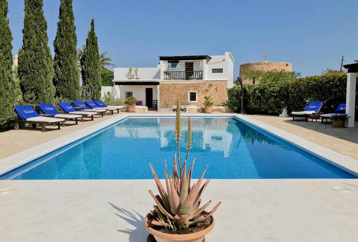Villa for 6 personer, med hage, barnevennlig på Ibiza