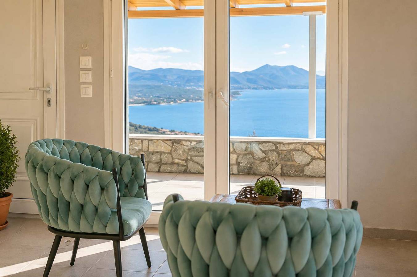 Hel lägenhet, Nireos Coast Evia - Panoramic Seaview Gem in Euboia