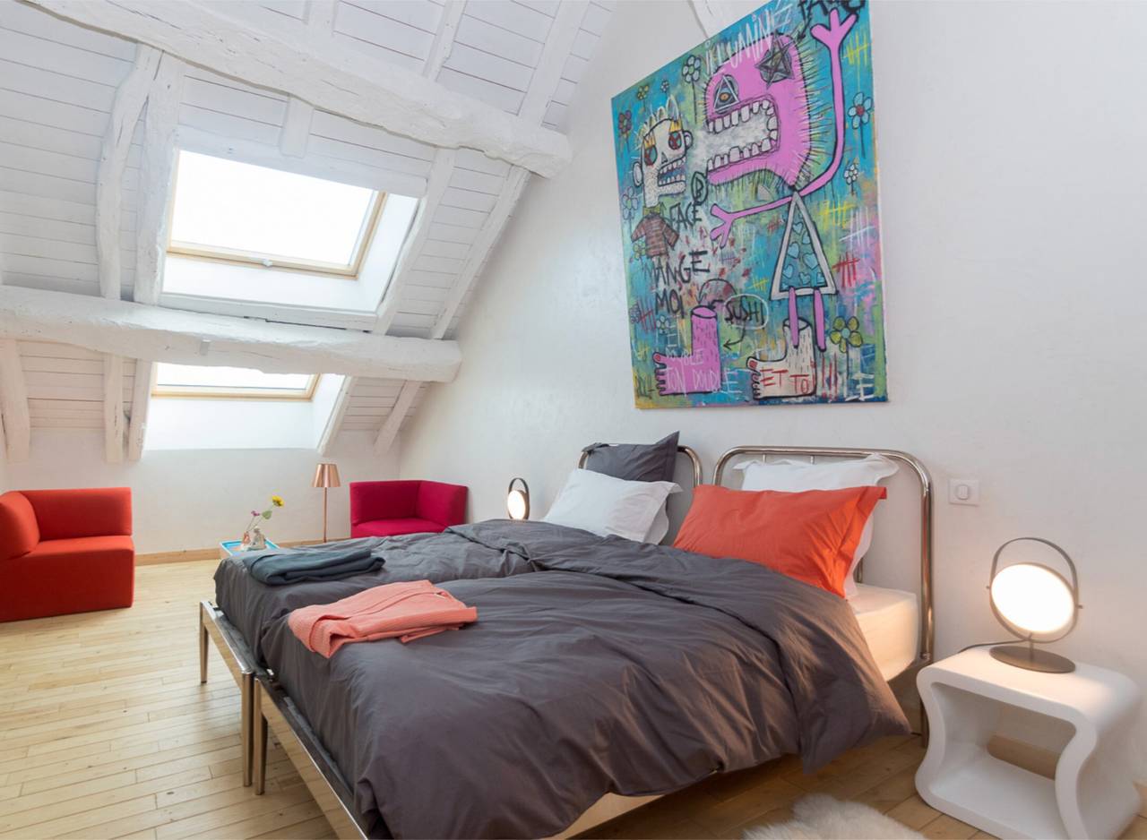 Chambre d’hôtes « Chambre Madeleine » avec vue montagne, piscine partagée et Wi-Fi in Bouvesse-Quirieu, Région de La Tour-du-Pin