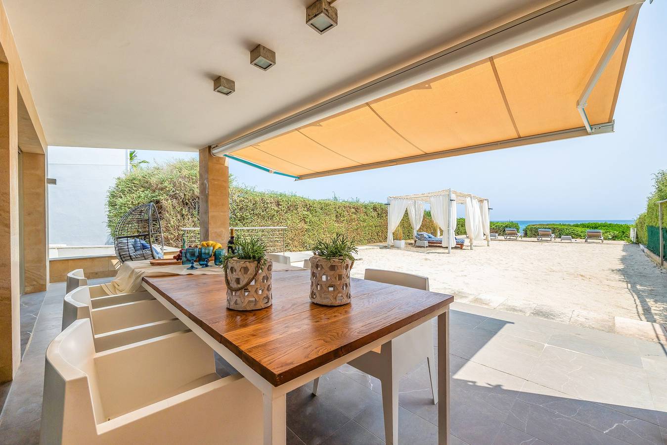 Casa di campagna 'Sa Platja' con vista mare, Wi-Fi e aria condizionata in Playa de Muro, Muro