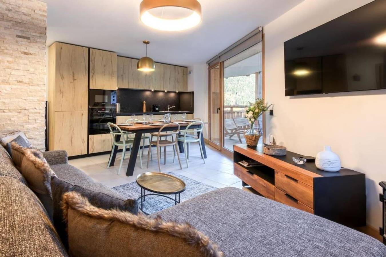 Appartement entier, Appt moderne aux Houches | Balcon + Parking in Les Houches, Massif du Mont-Blanc