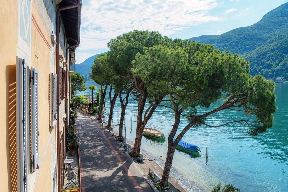 Ganze Wohnung, Modernes Apartment mit Seeblick in Morcote (Il Balcone sul Lago) in Morcote, Luganersee