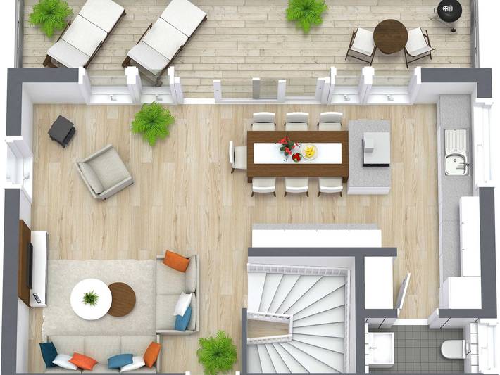 Ferienwohnung für 6 Personen, mit Pool und Seeblick sowie Garten am Greifswalder Bodden - 4