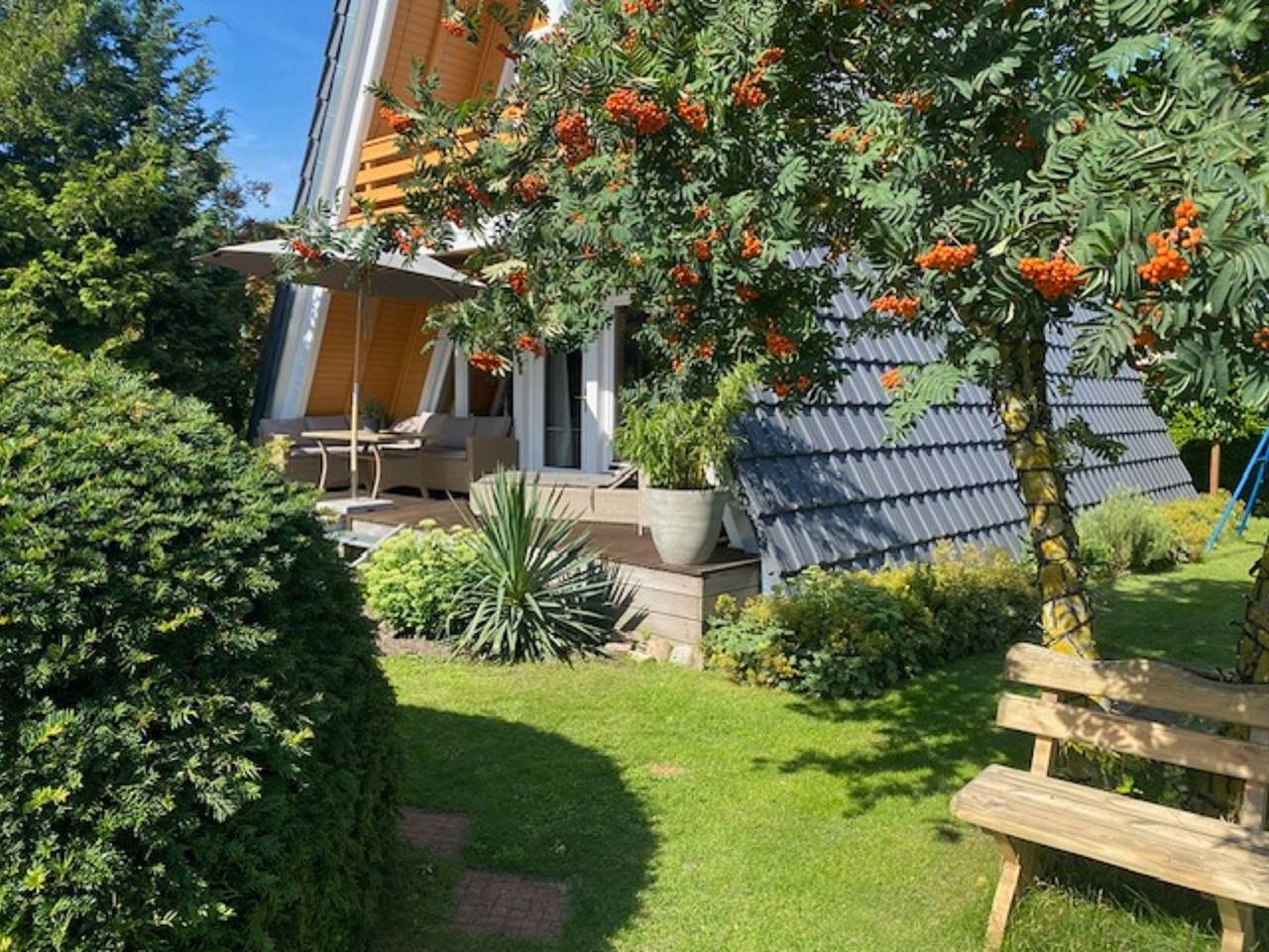 Finnhütte in Freest mit Sauna und umzäunten Grundstück - Finnhütten-Ferienhaus in Freest, Vorpommern