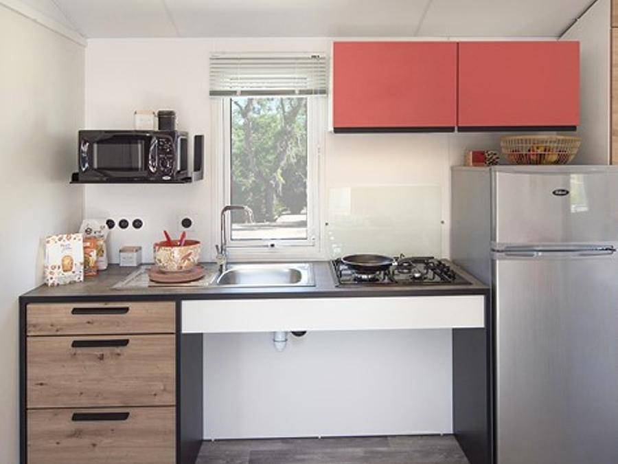 Camping Le Cottage Fleuri - Mobilheim 4 personen - Komfort Pmr in La Tranche-sur-Mer, Vendée