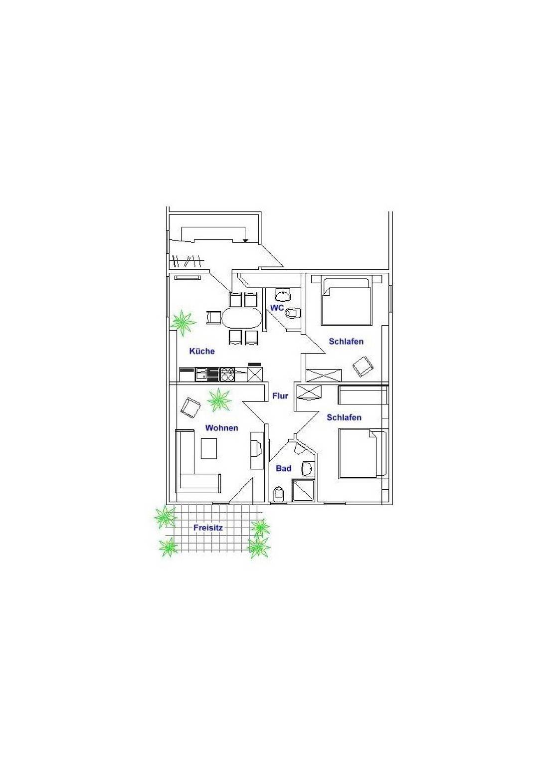 Ganze Wohnung, Ferienwohnung Flößerhannes, 75qm" mit privater Terrasse, Gemeinschaftsgarten und Wlan in Wolfach, Mittlerer Schwarzwald