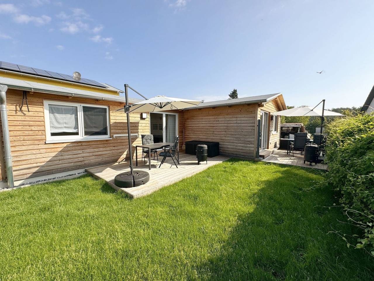 Ganze Ferienwohnung, S: Bungalow Harmonie & Fantasie - Bungalow 02 Fantasie mit Terrasse in Baabe, Rügen