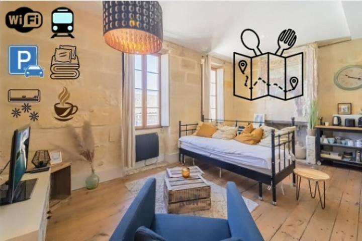 Gîte pour 4 personnes, avec Vue dans Gare de Bordeaux Saint Jean