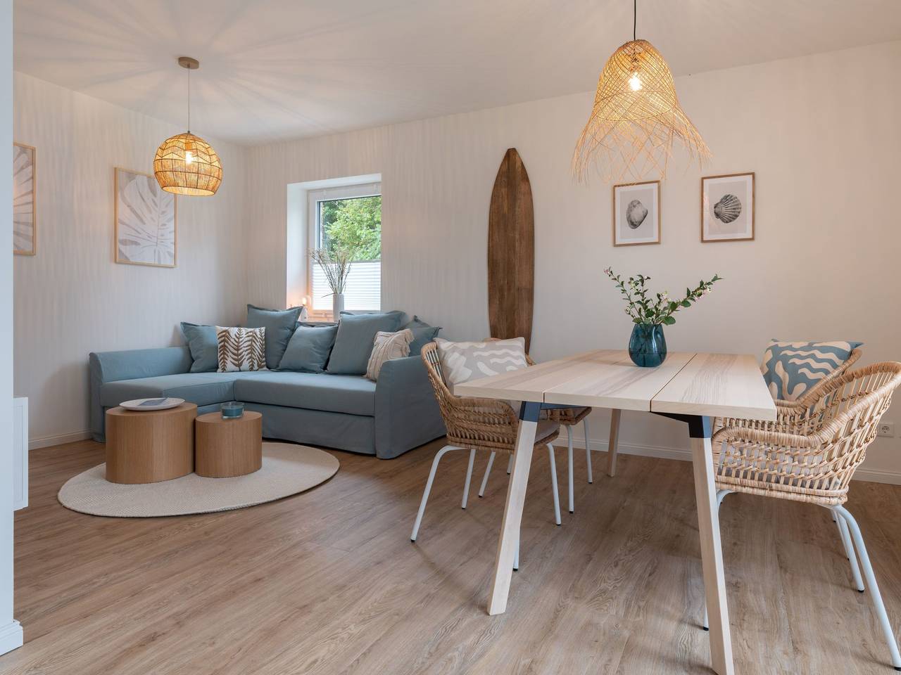 Ganze Wohnung, Küstenbutze - Modernes Apartment für 6 im Beach-Style mit vollausgestatteter Kü in Mildstedt, Nordfriesland