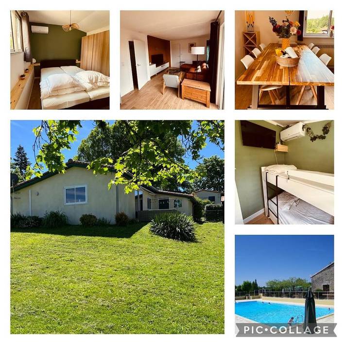Maison de vacances pour 6 personnes, avec Terrasse et Jardin ainsi que Piscine et Vue