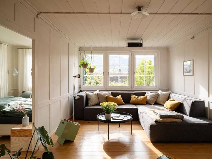 Ferienwohnung für 6 Personen, mit Terrasse und Garten sowie Ausblick