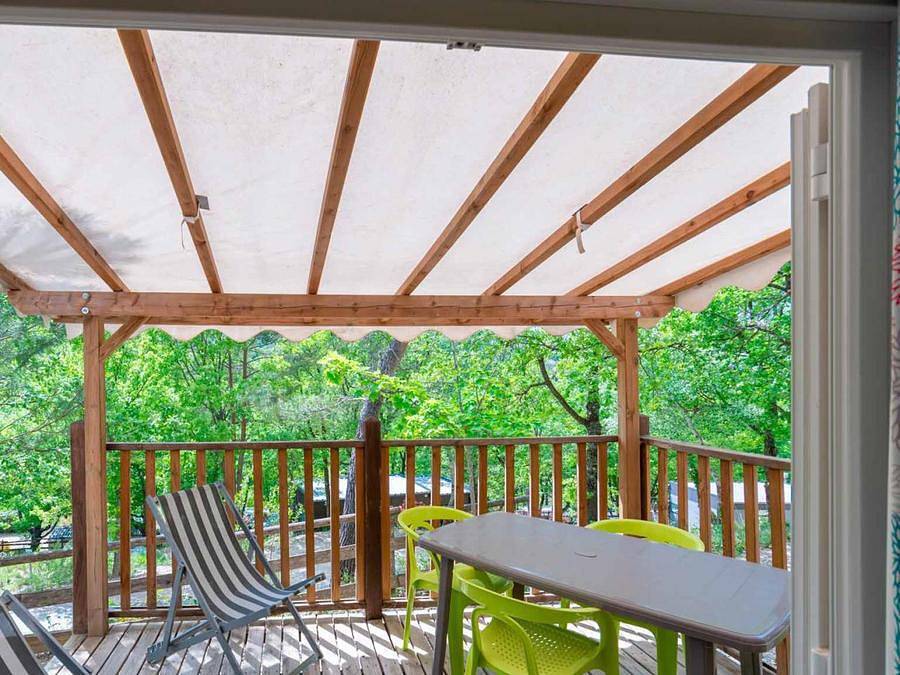 Camping Le Clos de Barbey  - Mobilheim 4 personen - Komfort 2 zimmer Pitchoun 22 m² in Bauduen, Brignoles Region