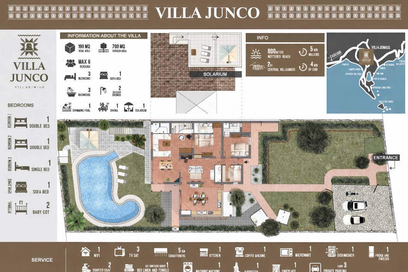 Villa Junco in Notteri, Villasimius