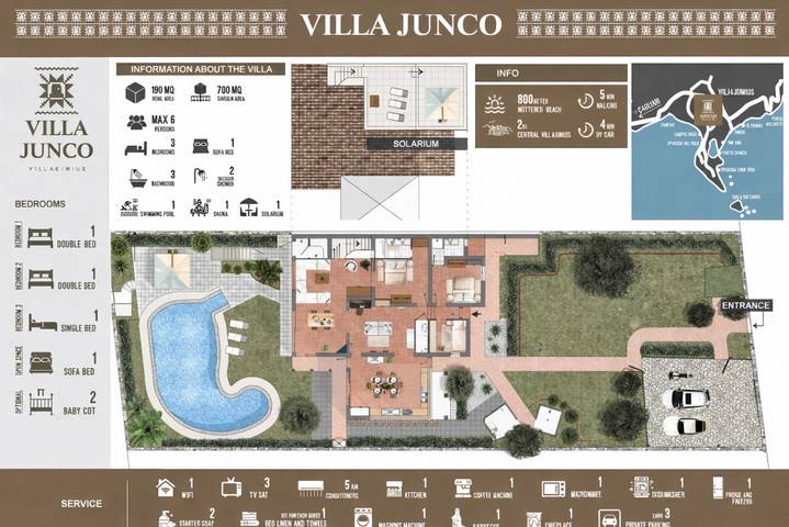 Villa pour 6 personnes, avec jardin et piscine à Villasimius - 2