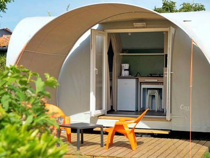 Glamping voor 4 personen, met Kinderzwembad in de Vogezen