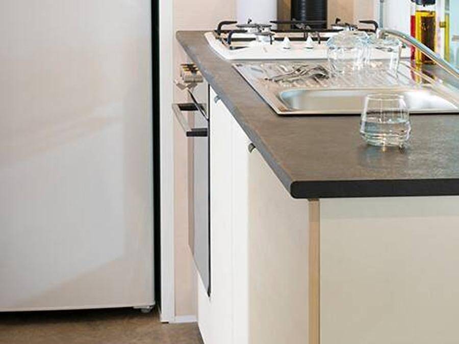 Camping les Chardons Bleus de la Turballe - Mobilhome 6 personnes - | Premium Exclusive | 3 Ch. | 6 Pers. | Terrasse surélevée | Clim. | Tv in La Turballe, Côte d'Amour