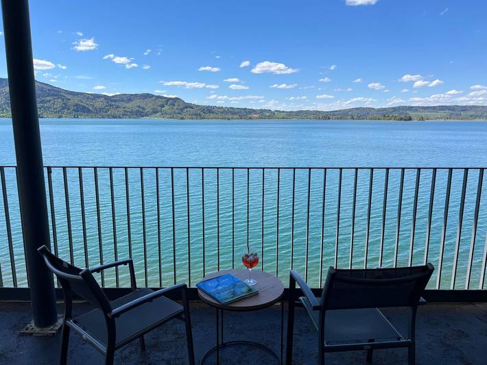 Ferienwohnung für 2 Personen, mit Balkon und Terrasse sowie Sauna und Ausblick in Krün