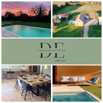 Location de vacances pour 14 personnes, avec jardin ainsi que piscine et jacuzzi à Poilly-lez-Gien