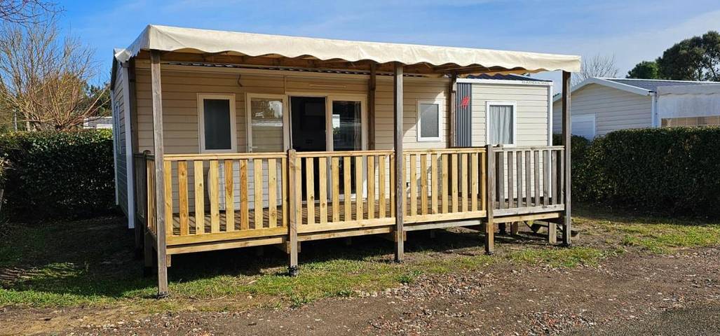 Camping voor 8 personen, met terras en zwembad, met huisdier in Mimizan