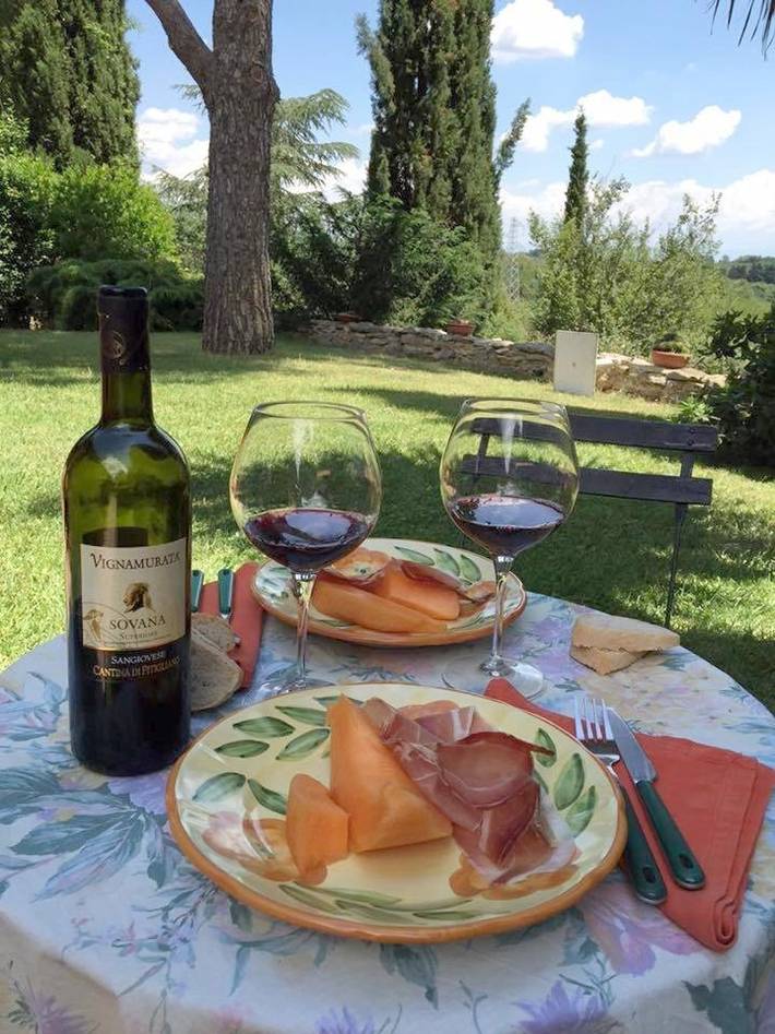 Chambre d’hôte pour 3 personnes, avec Terrasse ainsi que Jardin et Vue à Capranica