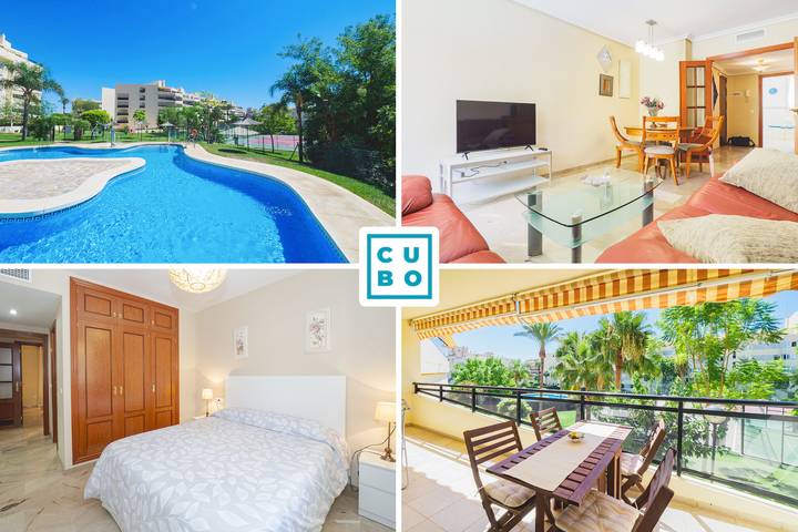 Lägenhet för 4 Personer, med terass och trädgård, barnvänlig i Torremolinos