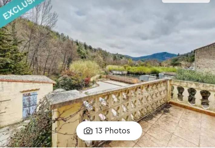 Location de vacances pour 7 personnes, avec terrasse ainsi que piscine et vue, animaux acceptés à Graissessac - 3