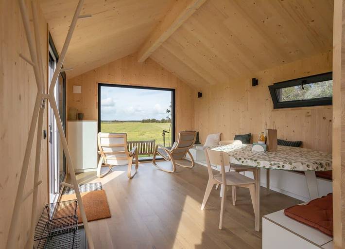 Blockhütte für 4 Personen, mit Garten und Pool