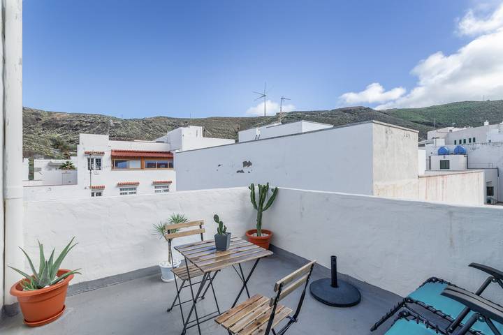 Ferienwohnung für 3 Personen, mit Balkon und Garten