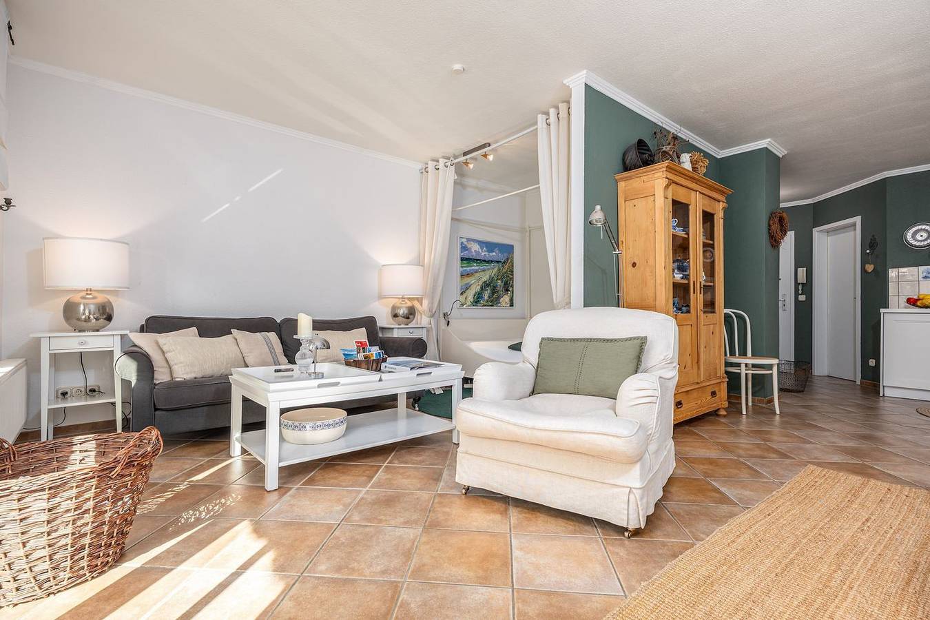 Ganze Wohnung, Romantisch und ruhig gelegen am Bodden- Ferienwohnung Wildrose in Wieck am Darß, Fischland - Darß - Zingst