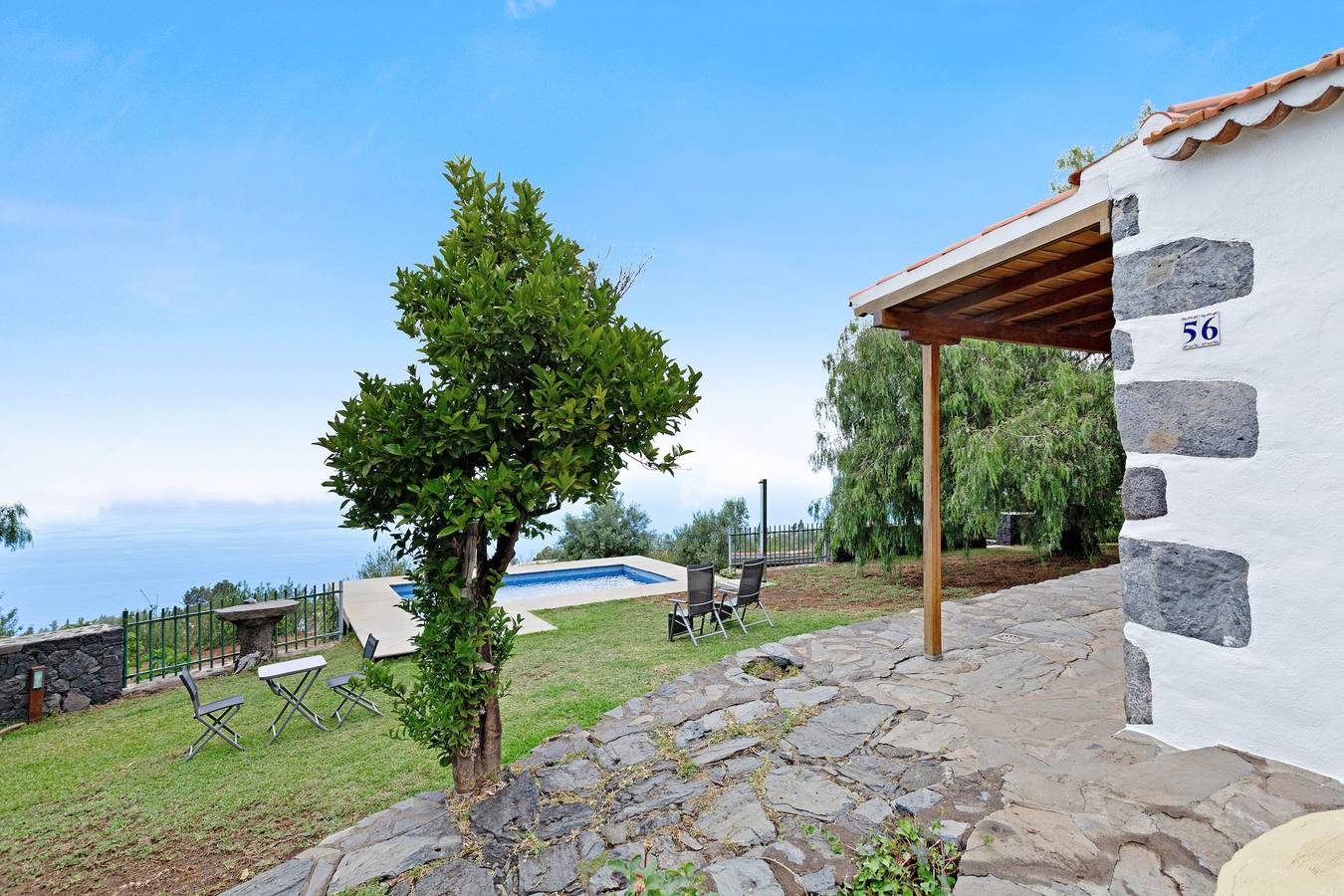 Ferienhaus 'Casa Serradero' mit Meerblick, privatem Pool und Wlan in El Pinar (Tijarafe), Tijarafe