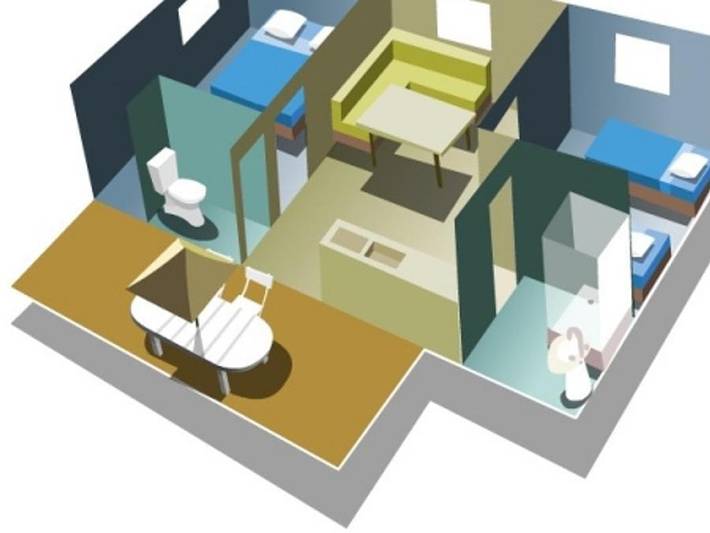 Mobil home pour 6 personnes, avec bassin pour enfant à Badefols-sur-Dordogne - 4