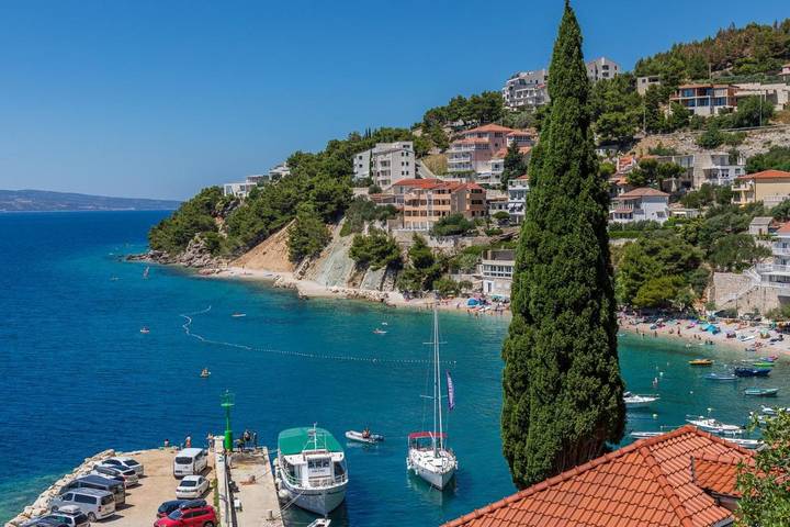 Apartament wakacyjny dla 4 osób, z widok i balkon w Mimice