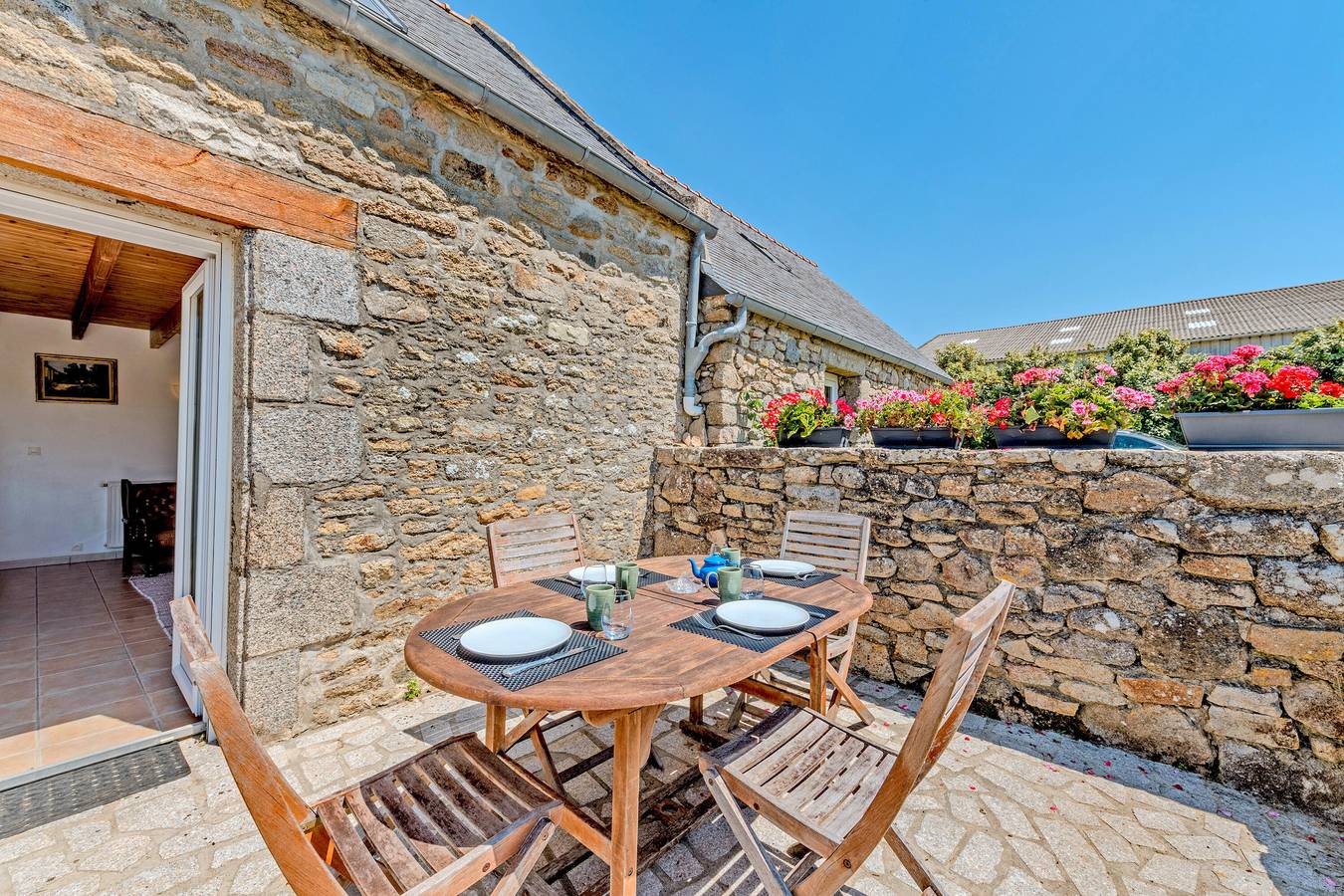 Casa de vacaciones 'Le Gîte Vert 3' con terraza privada y jardín compartido in Porspoder, Región de Brest