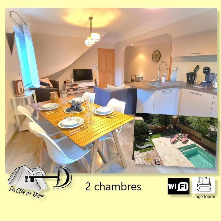 Appartement de vacances pour 6 personnes, avec jardin, animaux acceptés
