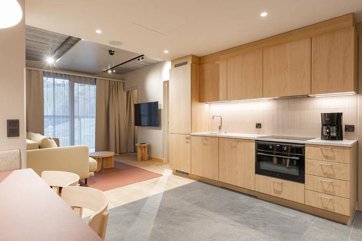 Hotel für 4 Personen, mit Balkon und Terrasse sowie Sauna und Ausblick in Jämsä