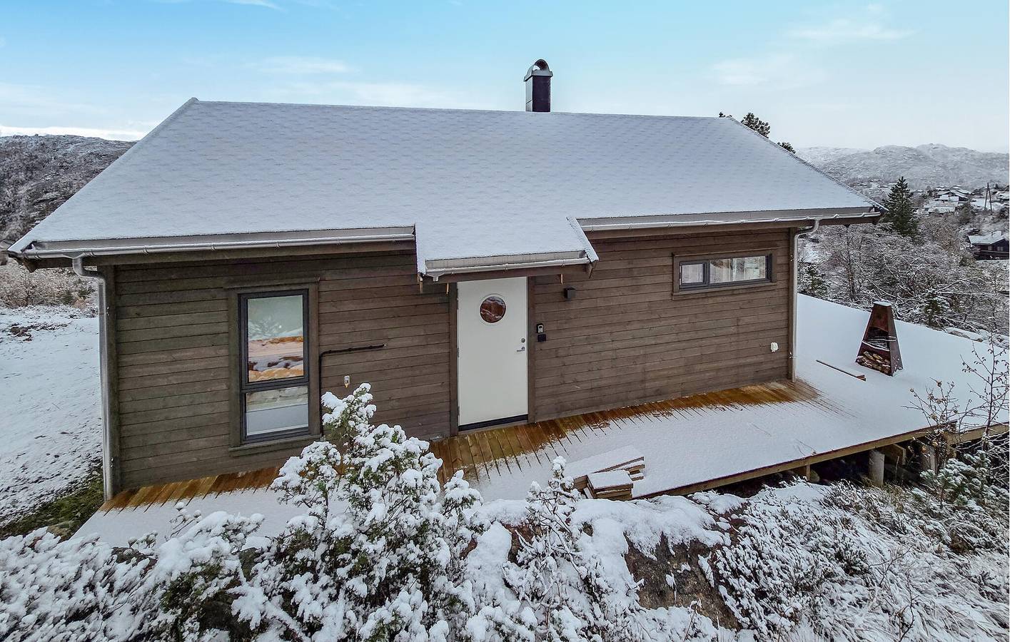 Feriehus for 6 personer med terrasse in Sognefjorden