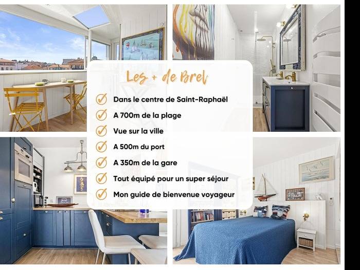 Entire holiday apartment, Saint Raphaël, center , train station , 1 room in Saint-Raphaël, Massif de l'Esterel