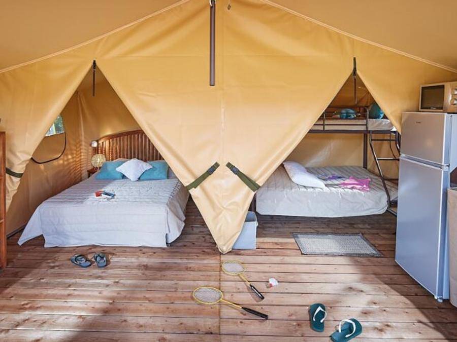 Camping Le Pradal - Tente en toile et en bois 5 personnes - Lodge Bali in Anduze, Parc national des Cévennes