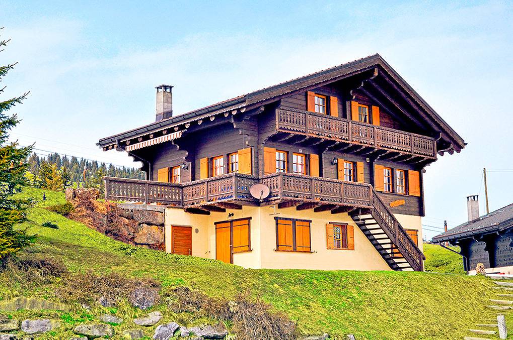 Maison de vacances pour 8 personnes avec balcon in Champoussin, Val-d'Illiez