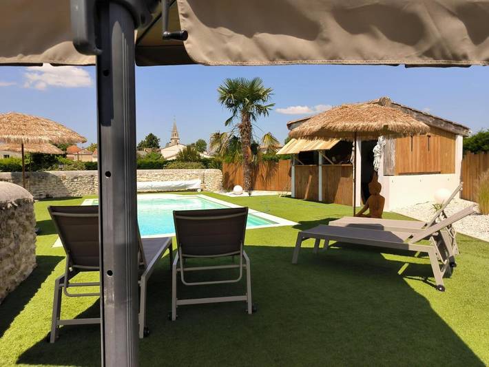 Maison de vacances pour 7 personnes, avec piscine ainsi que vue et jardin