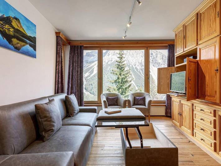 Ferienwohnung für 4 Personen, mit Balkon und Seeblick in Arosa