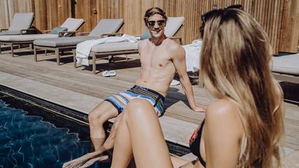 Ferienwohnung für 2 Personen, mit Pool und Balkon sowie Sauna in Laufen