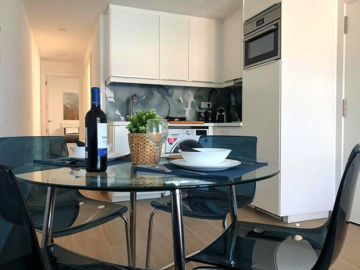 Ferienwohnung für 3 Personen, mit Balkon und Terrasse sowie Ausblick