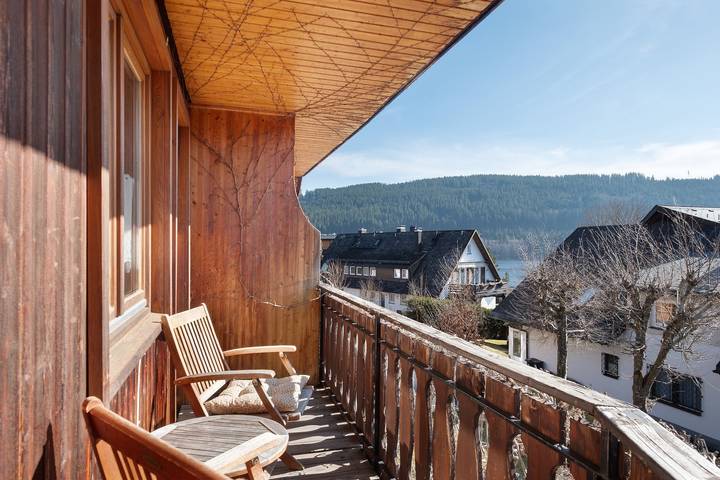 Pokój dla 2 osób, z Balkon i Widok na jezioro w Fryburg