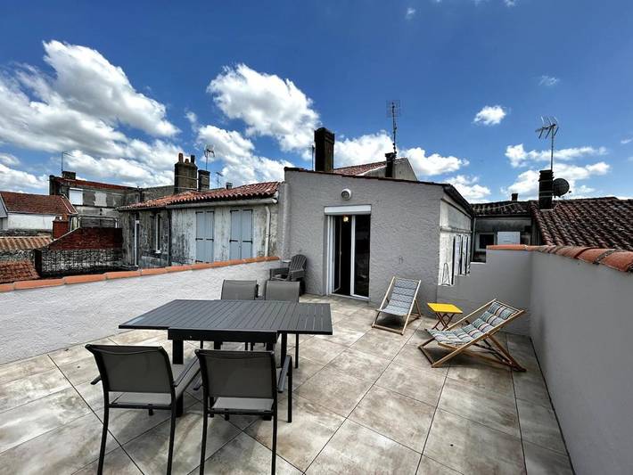 Apartamento para 4 personas, con terraza y vistas en Rochefort