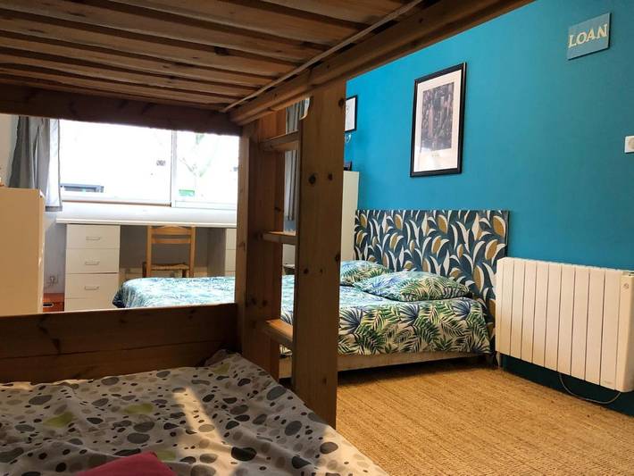 Appartement de vacances pour 3 personnes, avec terrasse ainsi que jardin et vue